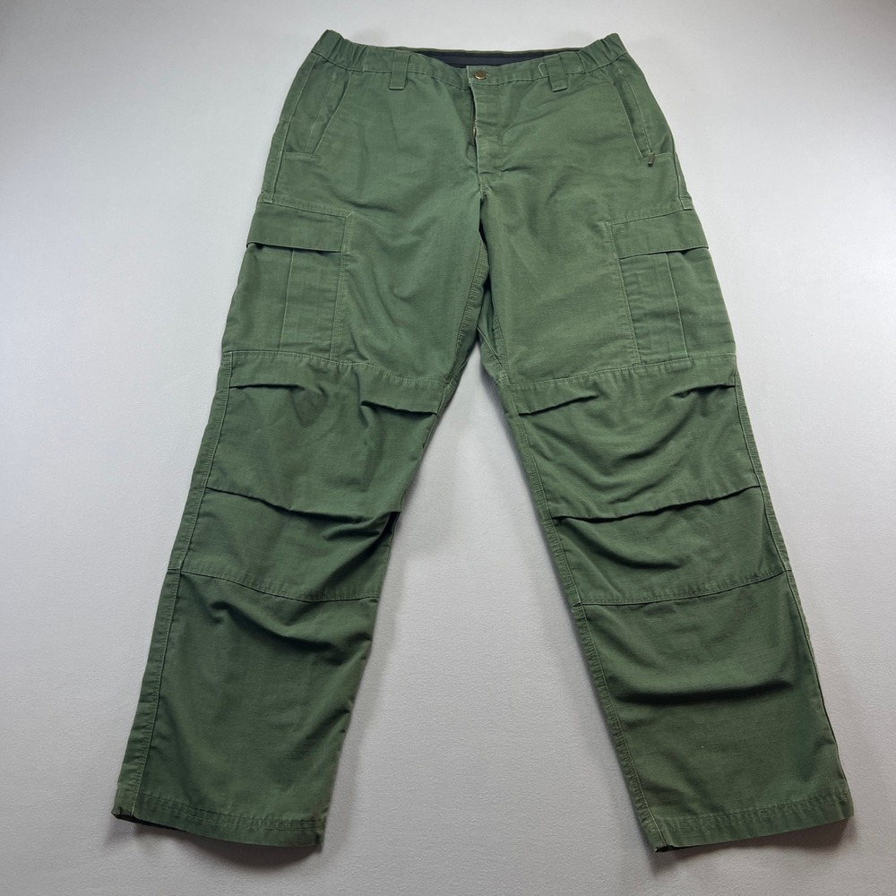 Vertx Cargo Pants Mens 34x30 Olive Green Cotton Utility Pockets Hiking Gorpcore